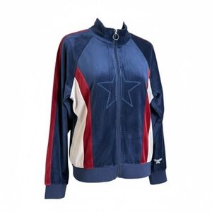 Marvel Our Universe Captain‎ America Jacket Mens Small/Medium Track Zip Velour